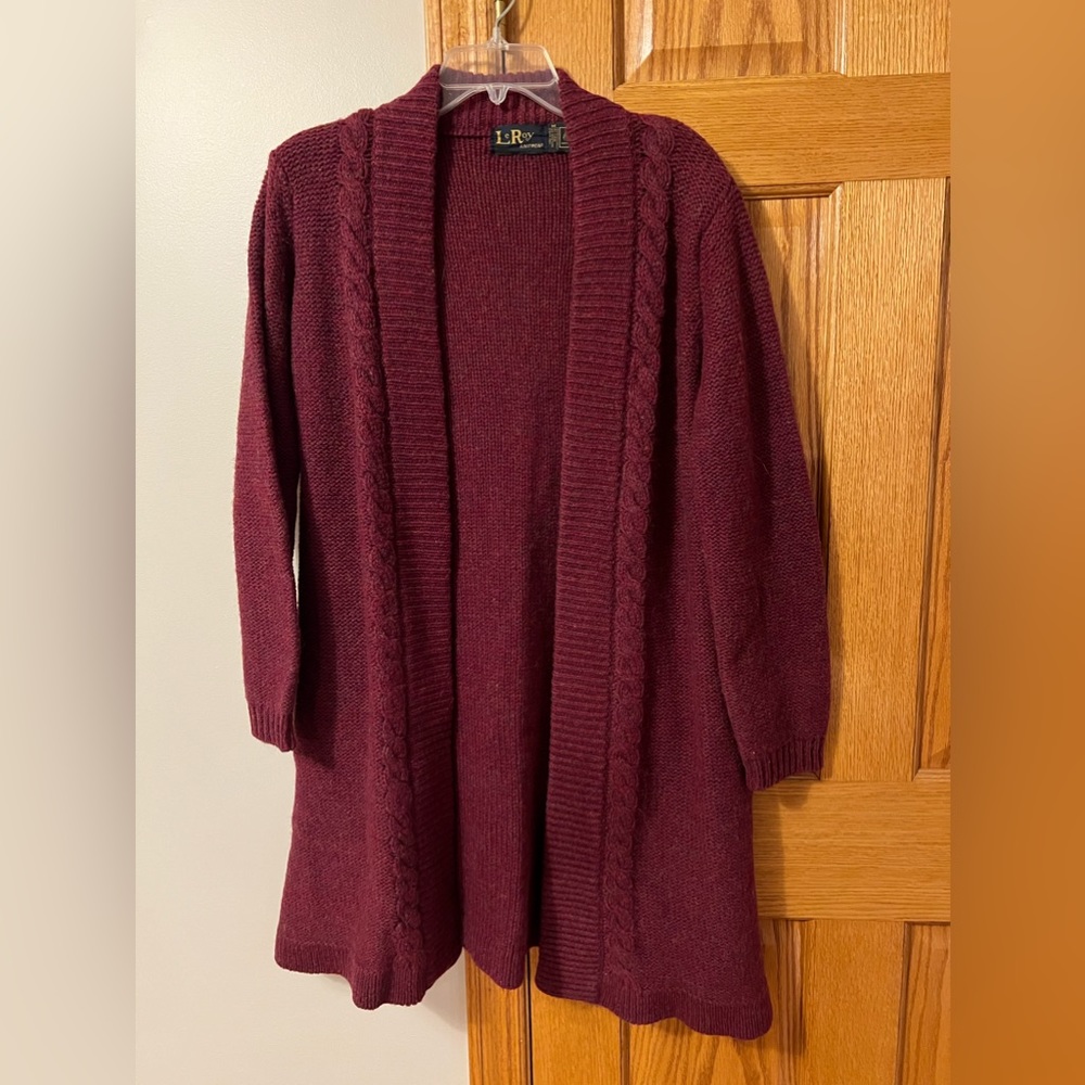 LeRoy knitwear vintage cardigan, 100% wool, M